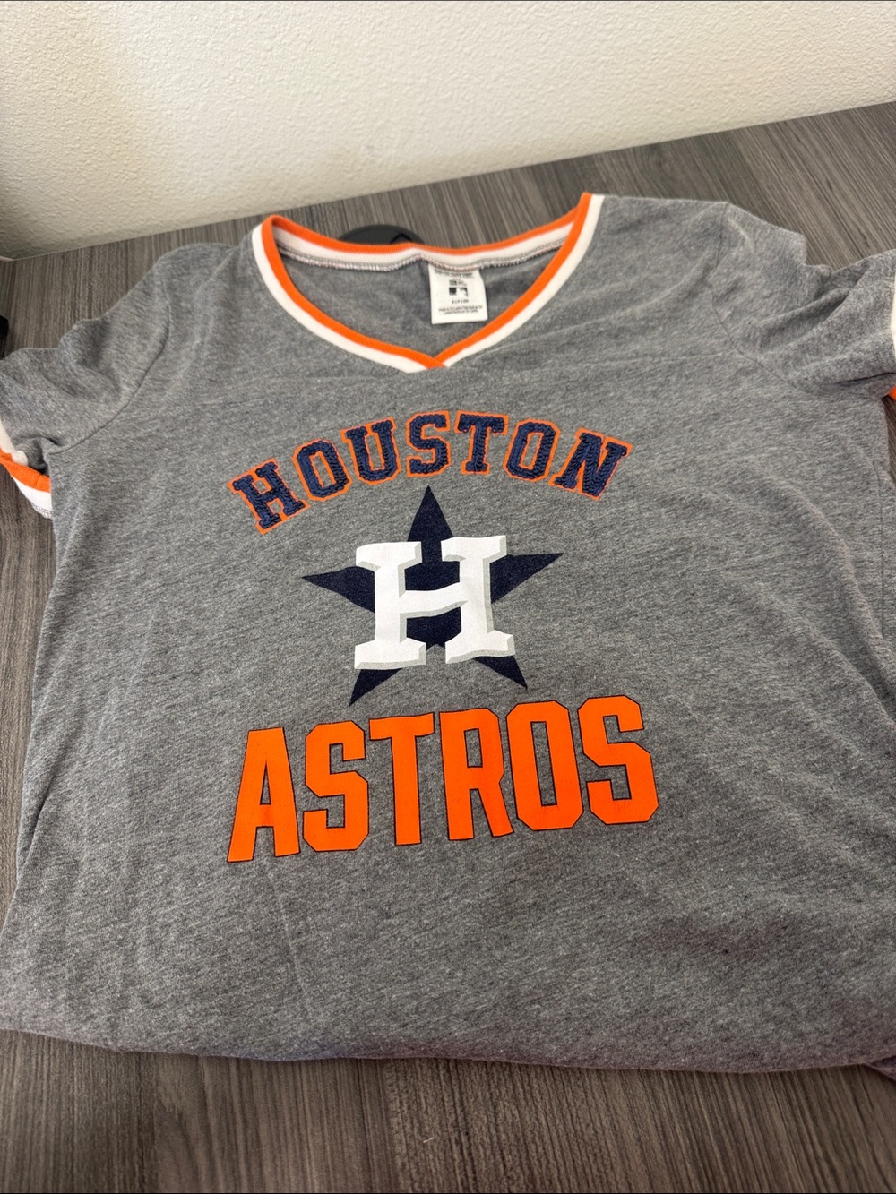Houston Astros Gray and Orange PINK Tee